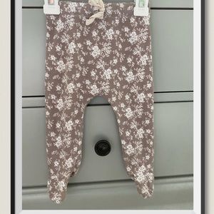 Organic Cotton Footed Pant - Fawn Floral